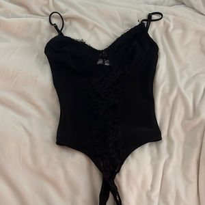 Black lace bodysuit XS